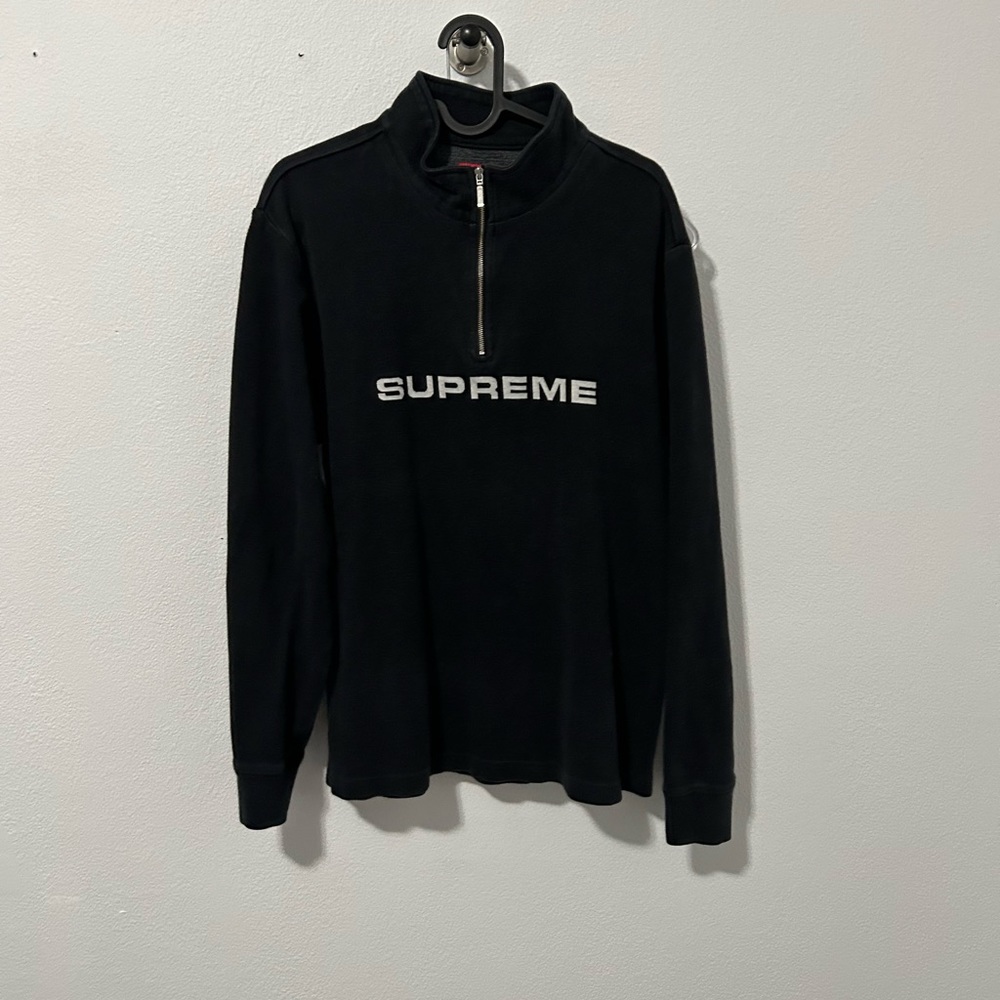 Supreme Black Quarter Zip Sweater
